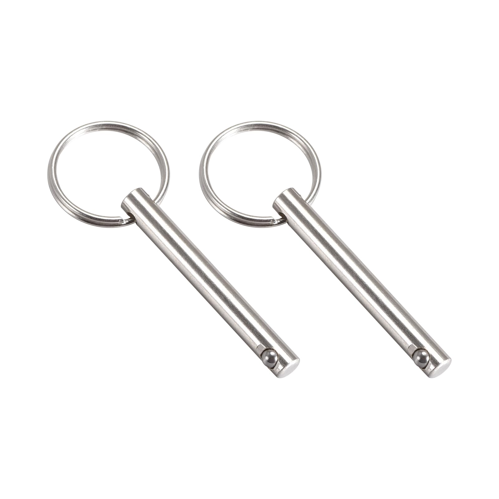 METALLIXITY Quick Release Pins (6mmx50mm) 2Pcs, Carbon Steel Pull Pin - for Shipbuilding, Ship Outfitting, Boat Top