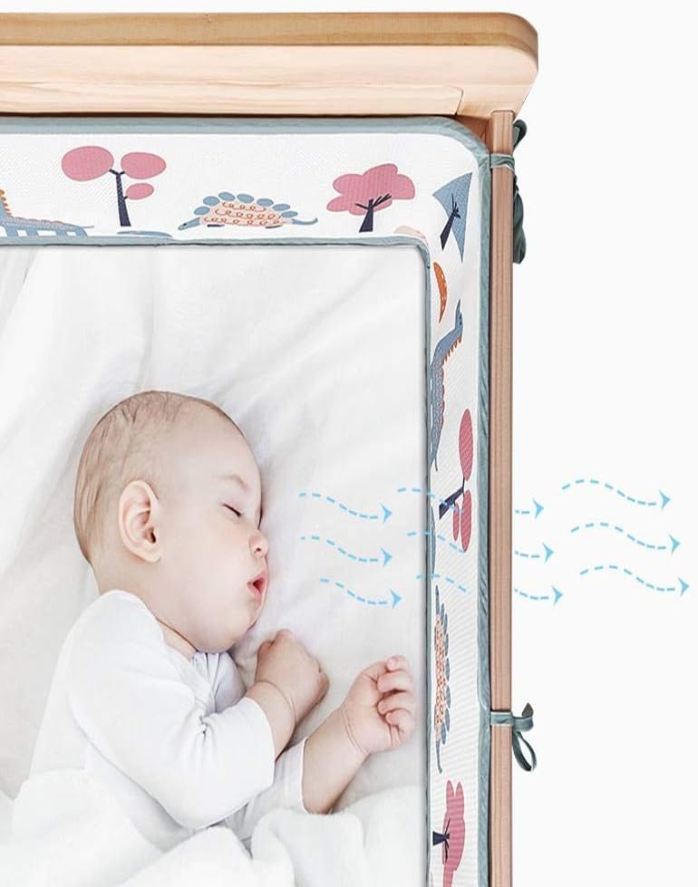 Airoya Tour De Lit Respirant 4 Cotes Protection De Qualite Superieure De 8 Mm D Epaisseur Conforme A La Norme De Securite Britannique Bs 1877 Edition Limitee Dino Amazon Fr Bebes Puericulture