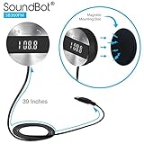 SoundBot SB360FM FM RADIO Wireless Transmitter Receiver Adapter Universal Bluetooth 4.0 Car Kit Music Streaming & HandsFree Talking Dongle 3Port USB Car Charger Bundle +Magnetic Mount No AUX Required