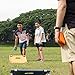 Harvil Portable Premium PVC Framed Cornhole Game Set with 8 Double-Lined Bean Bags and Carrying Case