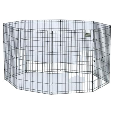 Black E-Coat 8 Panel Exercise Pen Without Door - 24W x 24H" : Target