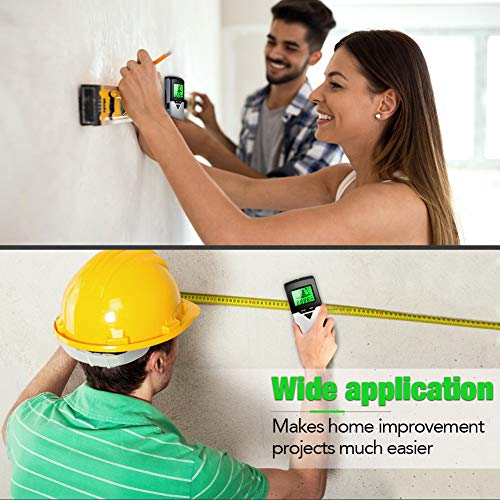 Stud Finder Digital Angle Gauge - 5 in 1 Electronics Wall Scanner Magnetic Wooden Metal Stud Sensor Wall Wood Detector + Mini Level and Bevel Gauge Digital Inclinometer Digital Protractor Saw (silver)