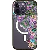 CASETiFY Impact iPhone 14 Pro Max Case [4X Military Grade Drop Tested / 8.2ft Drop Protection/Compatible with Magsafe] - My Succulent Garden by Monika Strigel - Glossy Black