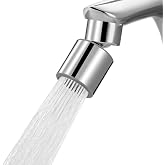 Hibbent NSF/ANSI/CAN 61 &amp; cUPC Certified Faucet Aerator, Chrome | 360&deg; Twist Kitchen Sink Aerator, Dual-function Sink Sprayer Attachment, Faucet Replacement Part 55/64'' Female Thread