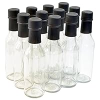 Clear Glass Woozy Bottles with Shrink Capsules, 5 Oz - Case of 12