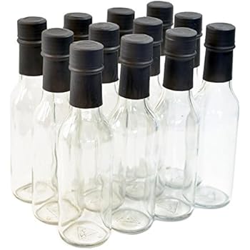 Clear Glass Woozy Bottles with Shrink Capsules, 5 Oz - Case of 12