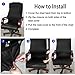 BTSKY Office Chair Covers Removable Stretch Cushion Slipcovers Stretchy for Computer Chair/High Back Chair Chair/Boss Chair/Rotating Chair/Executive Chair Cover Large Size, Black(No Chair)