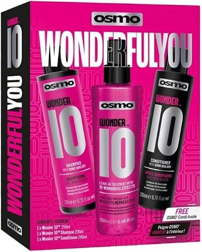 Osmo Wonder 10 Hair Treatment Shampoo Conditioner 3 Piece Repair Kit Vegan