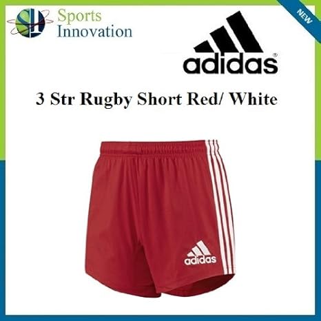 white adidas shorts with red stripes