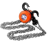 Hiltex 02207 Chain Hoist Pulley, 3 Ton | Swivel Hooks with Safety Latches | 9 Feet Lift