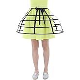 DUNHAO COS Women's Cage Pannier Hoop Skirt Victorian Bustle Petticoat for Stage Performance