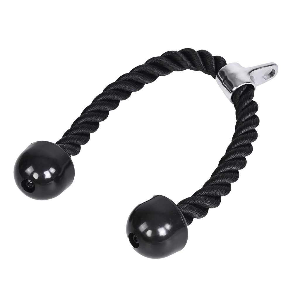Demeras Cable Attachment Biceps Pull Down Rope Cord Body Building Abdominal Crunches Cable Attachment for Multi Gym Tricep Back Shoulders Exercise Equipment Birthday Gift Choice