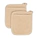 RITZ Terry Potholder & Hot Pad: Unparalleled Heat Resistant, Durable 100% Cotton – Ergonomically Designed for Optimal Grip – Easy-Care Machine Washable – 2-Pack, Latte