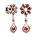 KUBOOZ Fashion Red wine Garnet Elegant Ear Plugs Tunnels Gauges Stretcher Piercings Jewelry