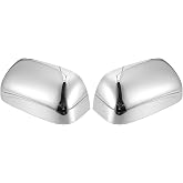 X AUTOHAUX Pair Car Exterior Chrome Plated Power Mirror Cover Caps for Dodge for Ram 3500 1500 2500 2002-2008