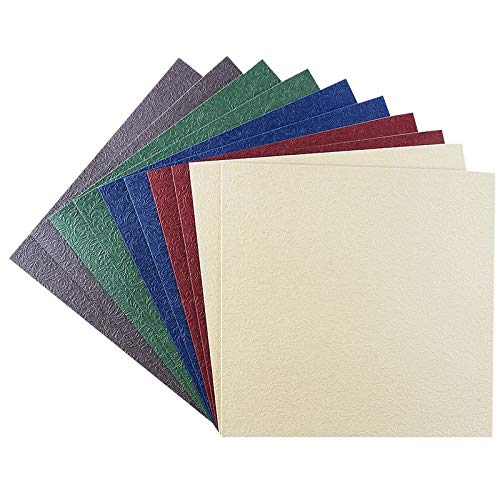 Ideen mit Herz Blank folding card set | elegantly embossed | 10 folding cards (240 g/m²) + 10 white envelopes (120 g/m²) | (embossing "Prague" | strong colours, 16 x 16 cm)