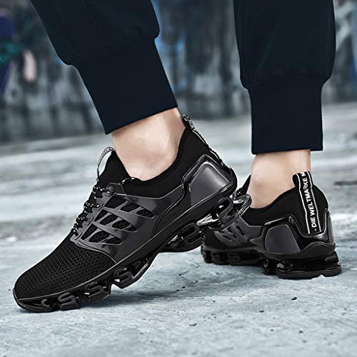 Couple Outdoor Shoes Mesh Breathable Wear Running Shoes Mens and Womens Wild Sneakers Shoes(Black,39) - Thumbnail 3