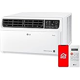 LG 10,000 BTU Smart Window Air Conditioner, 115V, Cools 450 Sq. Ft. for Bedroom, Living Room, Apartment, Dual Inverter, Quiet Operation, Energy Star, works with LG ThinQ, Amazon Alexa and Hey Google