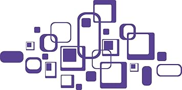 GRAZDesign 750022_30_043 Wandtattoo Kreise und Quadrate | Tattoo für Wohnzimmer Retro | Wandaufkleber als Wand-Dekoration (60