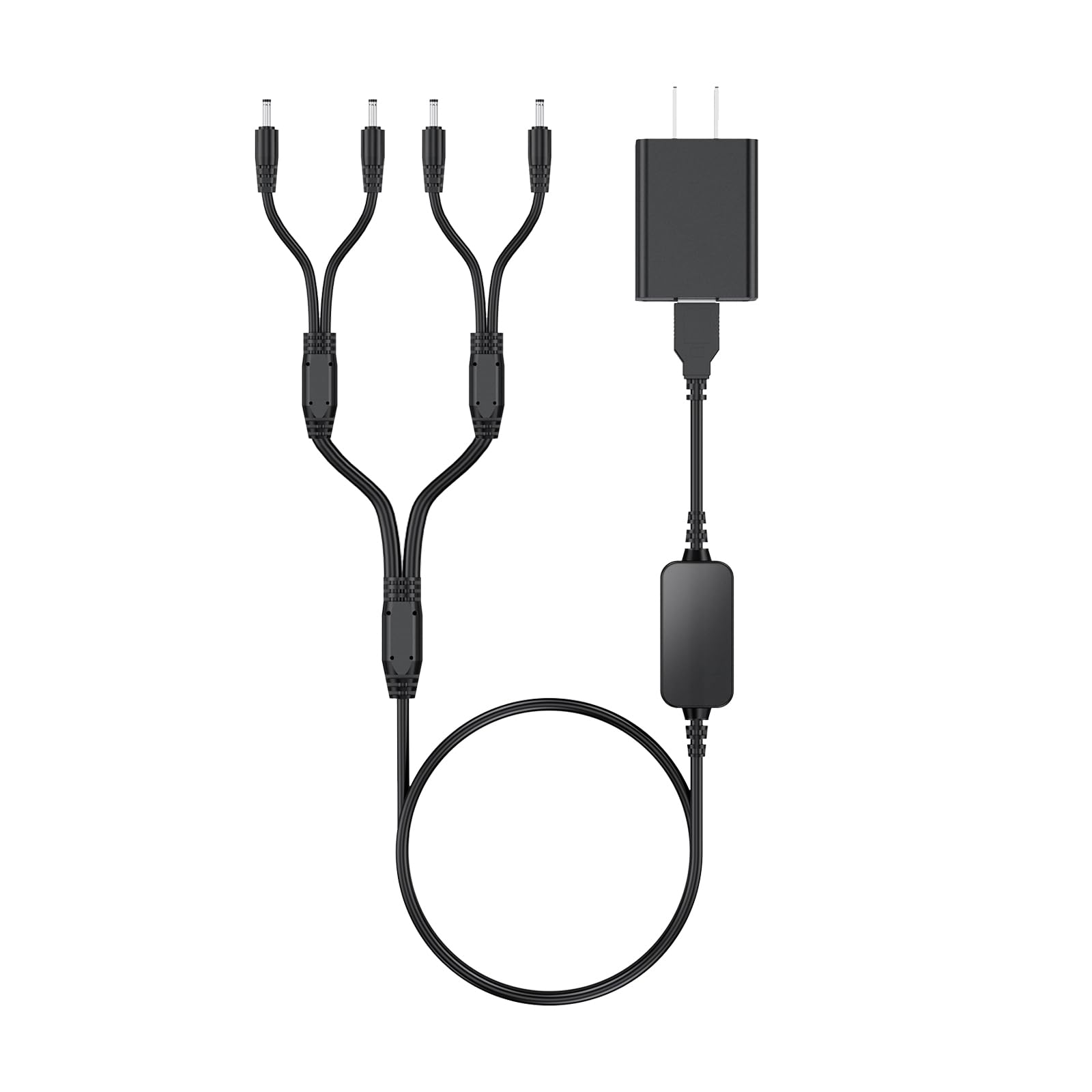 Photo 1 of 8.4V USB Charger Cable for 7.4V 2200mAh 3000mAh Rechargeable Lithium Polymer Battery for Heated Vests, Jackets, Hats, Socks, Hand Muff, Knee Pads Replacement Power Cord 4 Port