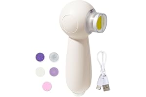 Bird Nail Grinder, Electric Parrot Beak Trimmer, 6 Grinding Heads Tool, 5.12x3.15x1.97 Inches Low Noise Rotary File, 1 Set Wh