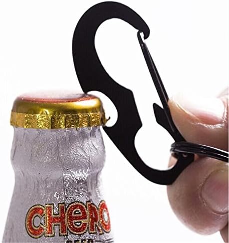 Black Hanging Buckle Carabiner Clip Karabiner Metal Hook Keychain EDC Tool