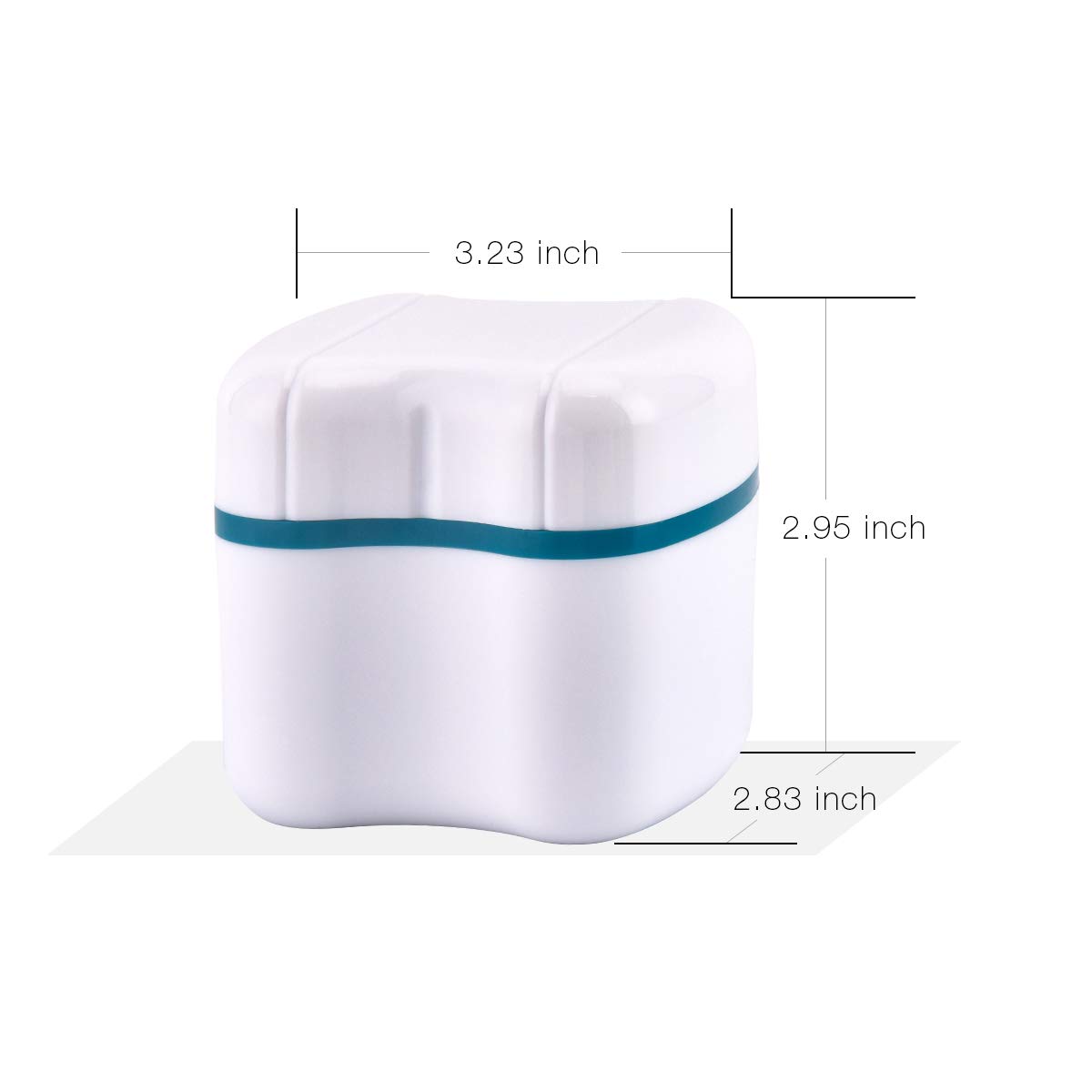 Denture Retainer Cleaning Case with Filter, Denture Box, Denture Brush Cups Bath, Dentures Container with Removable Strainer Basket Holder : Beauty