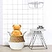 Aneil Woven Belly Storage Basket, Seagrass Planter with Handle, Plant Flower Pots, Home Kitchen Organizer (L, White)