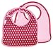 Built 2 PieceMess Mate Infant Bib, In Baby Pink Mini Dots