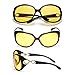 Myiaur Night-driving Glasses for Women and Man, Oversized Night-Vision Glasses for Safe Driving, Polarized HD Yellow Glasses