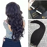 Moresoo 50g/20pcs Straight Unprocessed Remy Human Hair Pure Color Seamless Skin Weft Tape in Hair Extensions