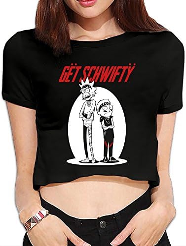 Rick And Morty American Cartoon Series Lady Funny Crop Top T Shirt