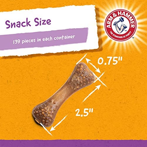 ARM & HAMMER FOR PETS NUBBIES DENTAL TREATS VALUE SIZE – BAKING SODA & CALCIUM DOG DENTAL CHEWS, HELPS SCRUB PLAQUE & TARTAR WHILE CHEWING, CHICKEN FLAVOR, 139 COUNT, 52.8 OZ