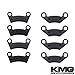 KMG 2008-2011 Polaris 800 Ranger RZR Front + Rear Carbon Kevlar Organic NAO Brake Pads Set