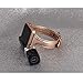 Secbolt Leather Bands Compatible with Apple Watch Band 38mm 40mm 41mm Iwatch SE Series 9 8 7 6 5 4 3 2 1 Slim Replacement Wristband Strap Stainless Steel Buckle, Rose Gold