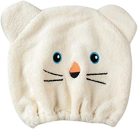 Gaddrt Microfiber Shower Bath Cap Hat Turban Quickly Dry Hair Hat Wrapped Towel Bathing Cap (Beige)