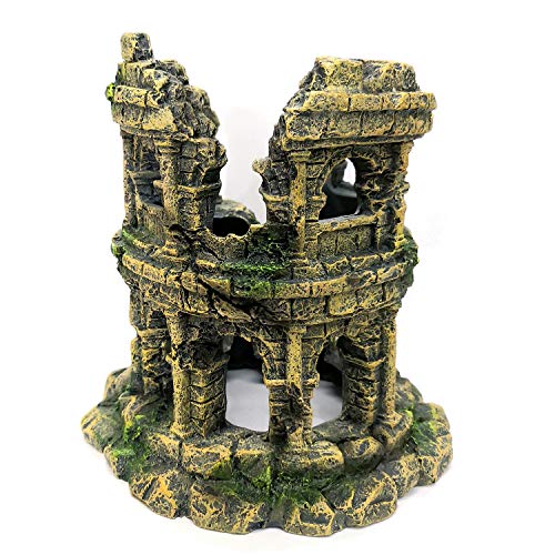 M2cbridge Antique Roman Column Ruins European Castle Aquarium Decorations Fish Tank Hideout