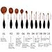 DSCbeauty Professional 10 Pcs Oval Makeup Brush Set Toothbrush Makeup Brush Kit Foundation Contour Blush Blending Lip Eyebrow Eyeliner Eyeshadow Concealer Cosmetic Brush Set with Oval Brushes Stand