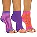 Freetoes Toeless Socks-3 Pairs-1-Pink, 1 Floral, 1 ballerina pink
