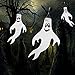 SHEOO 43 Inch Ghost Windsock and Spinners - Includes Hanging Clip - Halloween Hanging Decoration