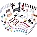 EBOOT 89 Pieces Fairy Garden Accessories Miniature Ornaments Kit with 1 Piece Tweezer Tool for DIY Fairy Garden Decoration