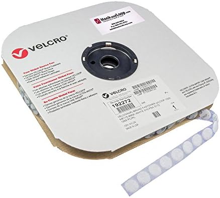 5/8" - VELCRO Brand VELCOIN Fasteners Loop 1000 Woven Nylon - White