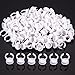 95 Pieces Cup Rings Glue Rings Disposable Plastic Tattoo Glue Holder Nail Art Eyelash Extension Makeup Rings with Storage Box