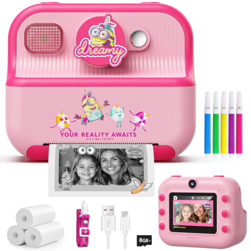 DUDUDRAGON Kids Instant Camera for Minions Fans