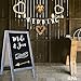Ilyapa Wooden A-Frame Sign with Eraser & Chalk - 40 x 20 Inches Magnetic Sidewalk Chalkboard – Grey Menu Display for Restaurant, Business or Wedding