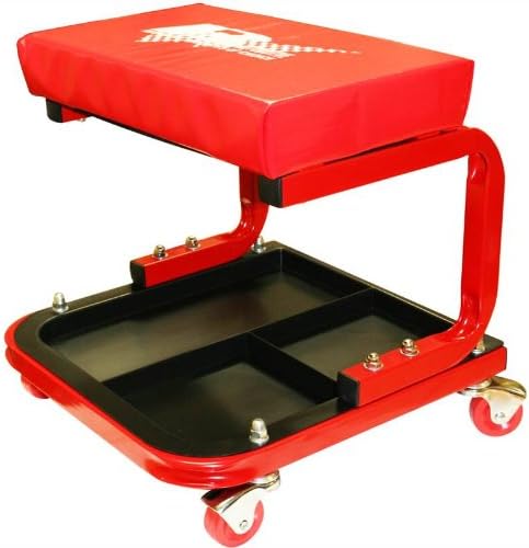 Rhyas Mechanics Seat Padded Stool Storage Tray Creeper Garage Workshop