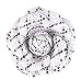 Fashion jewelry designer big immitation pearl classic round shape enamel camellia brooch pin for women (Denim)