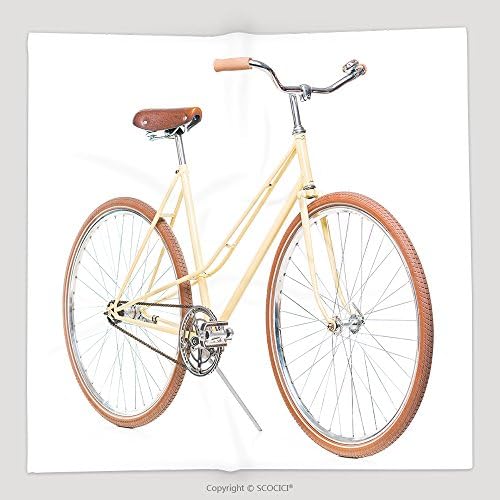 Custom Stylish Brown Bicycle Isolated On White Background 230017984 Soft Fleece Throw Blanket