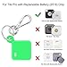 Fintie Silicone Case with Carabiner Keychain for Tile Pro (2020 & 2018), Anti-Scratch Lightweight Soft Protective Sleeve Skin Cover, Green- Glow in The Dark