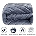 Weighted Blanket Duvet Cover 41x60Inches, JOLLYVOGUE Cozy Soft Removable Minky Dot Cover Machine Washable with Zipper and 8 Ties-Dark Grey